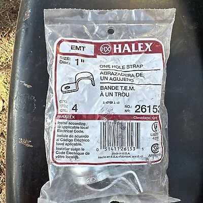 1  Halex One Hole Conduit Tube EMT Straps Wet Location | 4-Pack # 26153 • $12