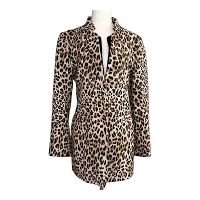 Zara Leopard Print Long Blazer Jacket • $65