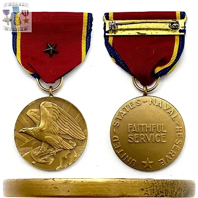 $49.99 • Buy World War Ii Navy Reserve Medal Faithful Service 2nd Award Bronze Star Us Mint