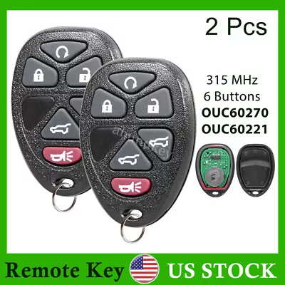 2 Keyless Entry Remote Control Car Key Fob For 2007-2014 CHEVY TAHOE OUC60270 • $11.79