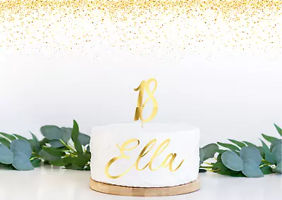 Personalised Cake Charms Cake Name Age Charm Customised Glitter Metallic  • £3.99
