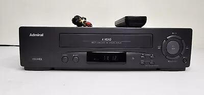 Admiral JSJ 20444 VCR 4 Head VHS Player Recorder With Remote RCA Cables Working • $48