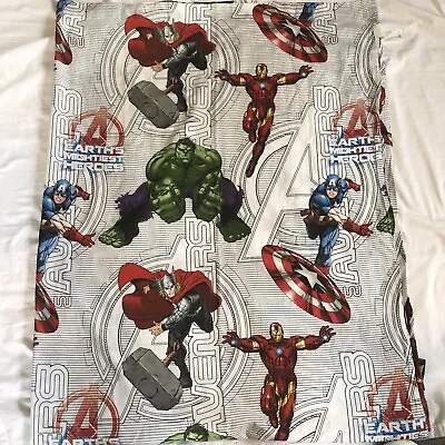 Marvel Kids Avengers Assemble Twin Size Flat Sheet Earth's Mightiest Heroes • $10