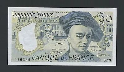 FRANCE 50 Francs 1992 La Tour Krause 152f About Uncirculated Banknotes • £13.50