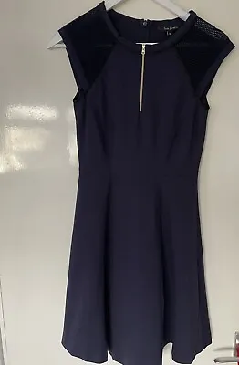 Tara Jarmon Navy Dress Size 36 (uk8) • £5