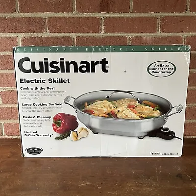 $114.99 • Buy Cuisinart Countertop Electric Skillet 15  By 12  Stainless Steel CSK-150 NEW
