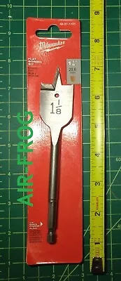 Milwaukee 1-1/8  X 6  X 1/4  Quick Change Hex Shank Flat Boring Bit 48-27-1121 • $7.17