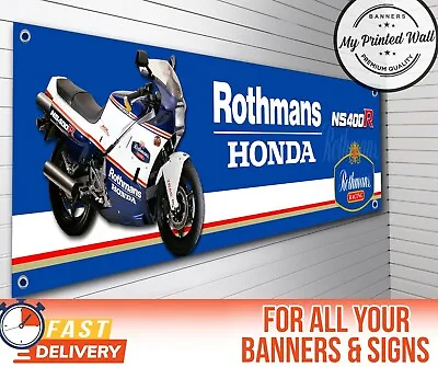 Honda Rothmans Racing NS400 R Banner For WORKSHOP Garage SIGN Showroom • $31.94