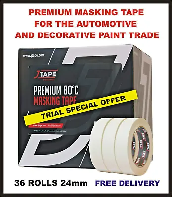 J Masking Tape 48 Rolls (18mm X 50mtrs ) Premium Quality SPECIAL OFFER • £33