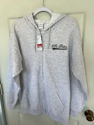 Iets Frans Gray Zip Front Hoodie Sweatshirt Medium Oversized Box Ac • £29.92