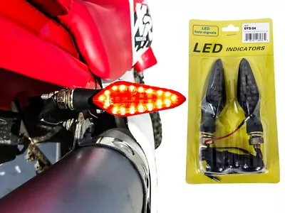 Rear Red Amber Dual LED Running Light Turn Signal Motorcycle Blinker 12V Honda  • $19.99