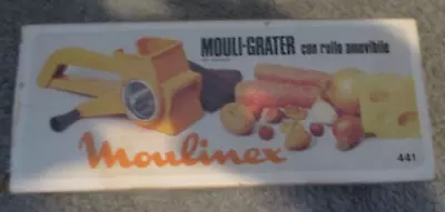 Vintage Orange Moulinex Mouli Grater Model 441 Removable Drum In Box France • $9.99