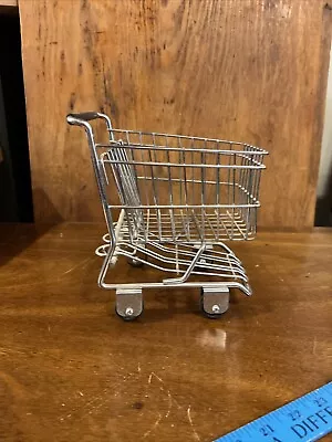 Vintage Mini Chrome Toy Shopping Cart • $30.50