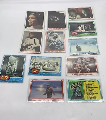 Lot Of 12 Vintage 1970/80s Star Wars TOPPS Trading Cards Lot Empire Strikes Back • $24