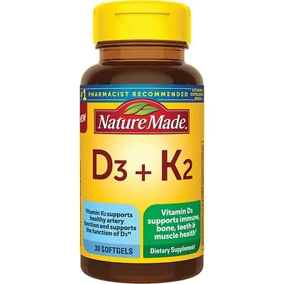Nature Made Vitamin D3 + K2 30 Sgels • $16.79