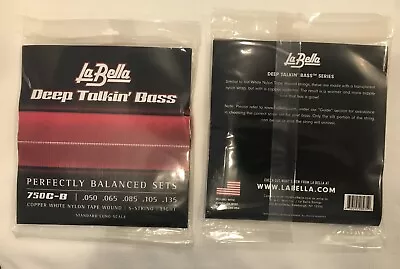 La Bella  Deep Talkin Bass  5-string 750C-B Copper White Nylon Tape 50-135 Light • $43.99