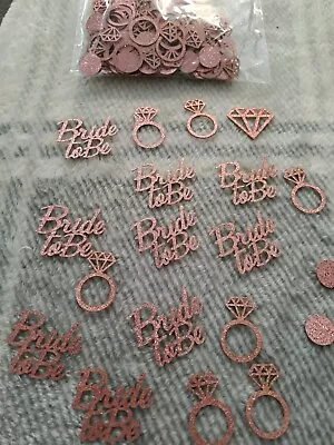 £4.50 • Buy New 14g Rose Gold Glittery Bride To Be Table Confetti Party Hen