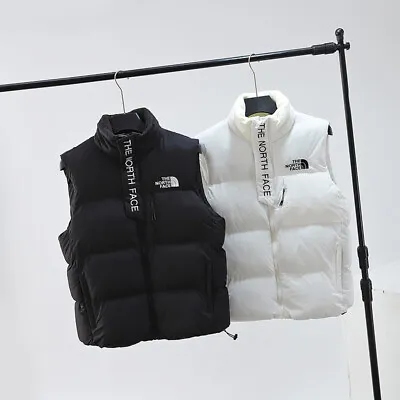 North F Himalayan Men Gilet Warm Windbreaker Vest Embroidery Logo Quilted Jacket • £39.59