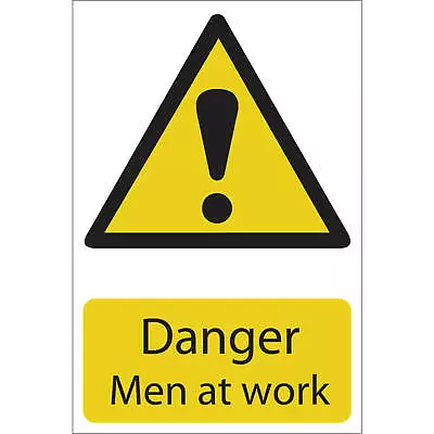 Draper Danger Men At Work Sign 200mm 300mm Standard • £15.95