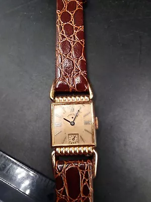 Mens Lord ELGIN 14 K Gold Filled Dress Watch Evening Wear (Needs Crystal/Glass) • £120