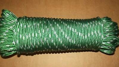 5/16  (8mm) X 75' Sail/Halyard Line Double Braid Polyester Sheets Boat Rope • $33