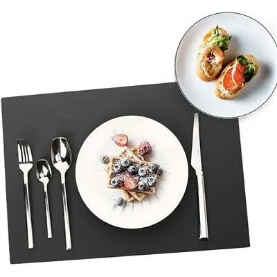 £10.75 • Buy Silicone Table Mat Black Heat Resistant Straightener Pad Table Mat Non Slip