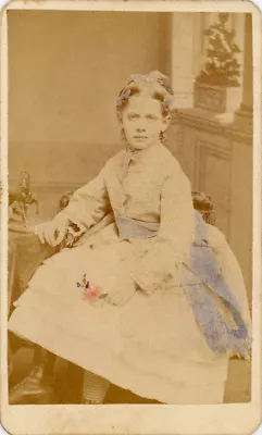 Young Woman Wearing Dark Heavy Head Scarf. Cdv. Richmond Va. • $79.88