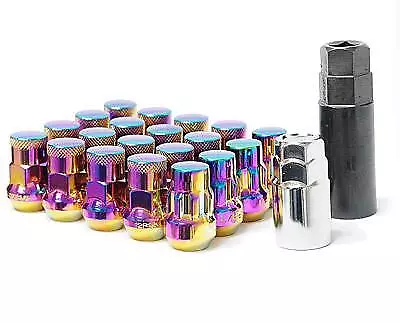 Wheel Mate Muteki SR35 Close End Lug Nuts W/ Lock Set - Neon 12x1.50 35mm • $133.18