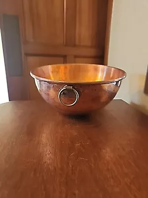 Vintage 10.75  French Copper Mixing Bowl Made In France Mauviel 1830 • $75