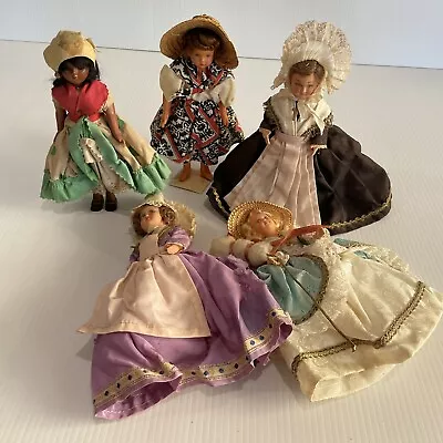 Bundle 5 Vintage Traditional Costume Collectable Dolls  - 19cm Tall • $26.95