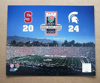 Michigan State University MSU 100th Rose Bowl 2014  Vs Stanford 8 X10 Photo  • $20