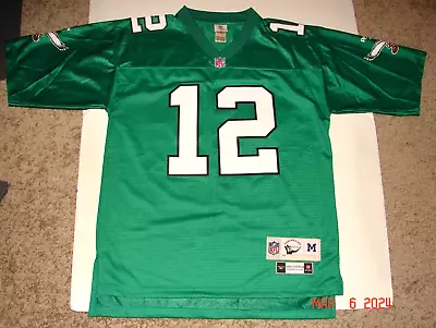 PHILADELPHIA EAGLES Randall Cunningham #12 Sz. M NFL Reebok Vintage GREEN JERSEY • $109