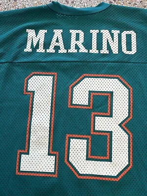 Vintage MIAMI DOLPHINS Dan Marino LOGO 7 NFL Football Jersey Adult Size XL CLEAN • $29.99