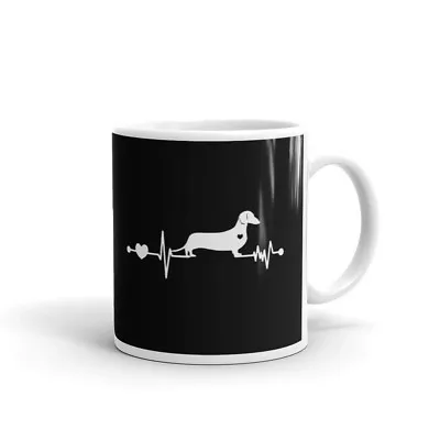 Cozy Dachshund Heartbeat Dog Lover Coffee Tea Ceramic Mug Office Work Cup Gift • $11.99