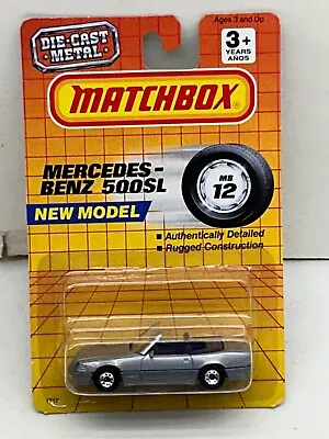 1990 Matchbox Superfast Mb12 #12 Silver Mercedes Benz 500sl Convertible New • $9.99