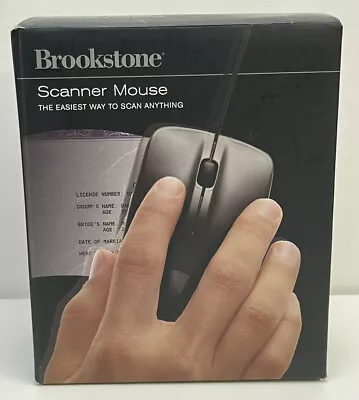 Brookstone Scanner Mouse Wired USB Point Scroll Click Scans Windows XP/7/Vista • $18