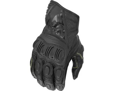 Fly Racing Brawler Leather Motorcycle Gloves Black • $79.95