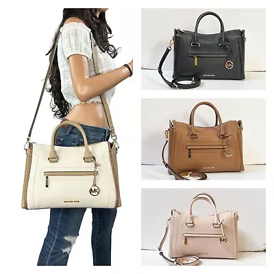 Michael Kors Carine Large Top Zip Satchel Shoulder Crossbody Bag • $139.80