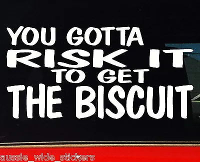 $6.90 • Buy 4x4 Offroad Car Ute BNS Accessories RISK IT Funny Stickers 200mm