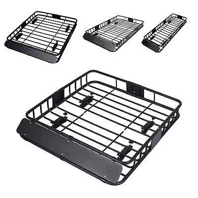 Universal Roof Rack Steel Extension Cargo Car Top Luggage Carrier Basket Holder • $161.99