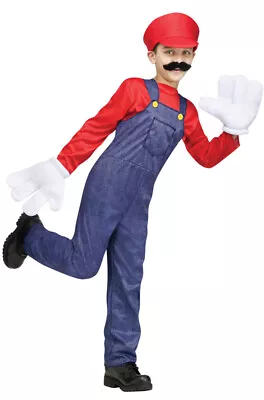 Brand New Mario Boy Video Game Guy Child Costume (Red) • $15.63