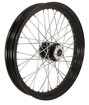 21x2.15 Black Tubeless 40 Chrome Spoke Front Wheel Rim Harley Sportster Dyna XL • $219