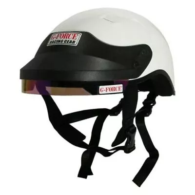 G-Force 4414MEDWH Race Driving Half Helmet Force Crew Medium Liner White NEW • $129