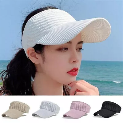 £6.39 • Buy Summer Women Sun Visor Cap Sports Headband Outdoor UV Protection Empty Top Hat