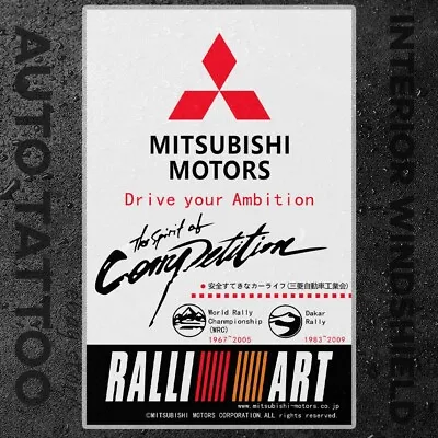 Mitsubishi Clear Static Adsorption Interior Car Windshield Banner Decal Sticker • $12.98