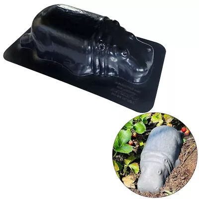 AUTUMN Hippo Garden Decor Mold Concrete Cement Mold For Garden Figure • $24.99