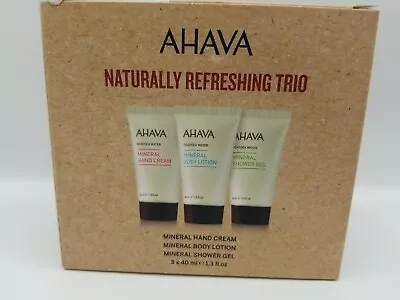 AHAVA DEAD SEA Naturally Refreshing Trio Hand Cream Shower Gel Body Lotion • $14