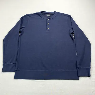 UNTUCKit Shirt Adult Small Blue Henley Casual Pullover Long Sleeve Thermal Mens • $24.88