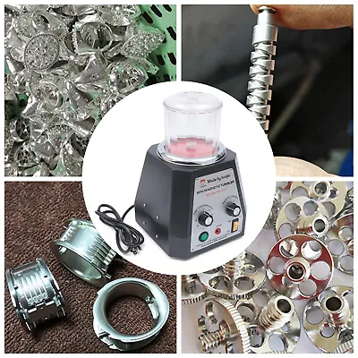 Mini Polishing Polish Machine Magnetic Tumbler 100mm Jewelry Polisher Diamond • $153.01