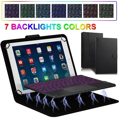 Backlit Touchpad Keyboard Case Cover Mouse For 10  10.1  Inch Android Tablet PC • $29.44